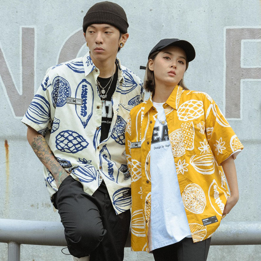 Style Core Aesthetics, New Style Trends Fruit Graffiti Summer Shirt Style Core Aesthetics, New Style Trends Fruit Graffiti Summer Shirt