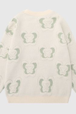 Style Core Aesthetics, New Style Trends Full Butterfly Embroidered Pullover
