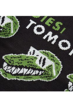 Style Core Aesthetics, New Style Trends Funny Crocodile Pattern Sweater