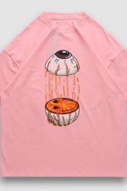 Style Core Aesthetics, New Style Trends Funny Eyes Print Tee