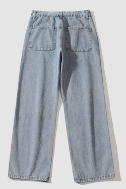 Style Core Aesthetics, New Style Trends Funny Graffiti Straight-Leg Jeans