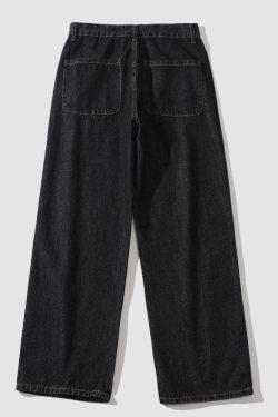 Style Core Aesthetics, New Style Trends Funny Graffiti Straight-Leg Jeans