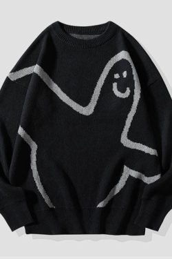 Style Core Aesthetics, New Style Trends Funny Line Pattern Design Pullover