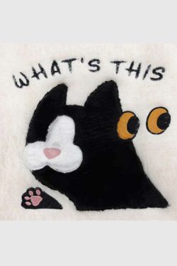 Style Core Aesthetics, New Style Trends Fuzzy Cat Design Sweater