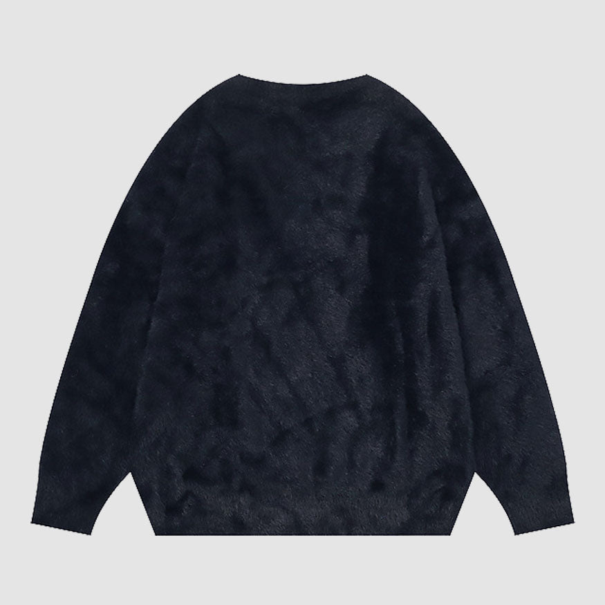 Style Core Aesthetics, New Style Trends Fuzzy Rabbit Pattern Sweater Style Core Aesthetics, New Style Trends Fuzzy Rabbit Pattern Sweater