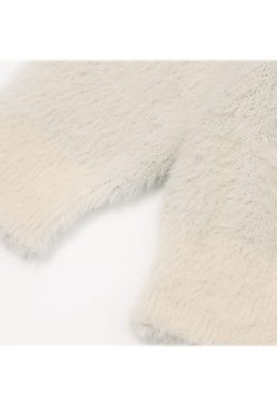 Style Core Aesthetics, New Style Trends Fuzzy Rabbit Pattern Sweater