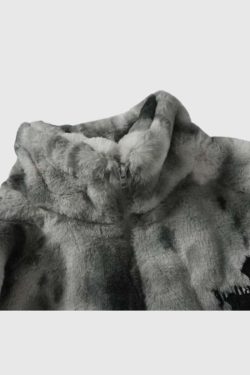 Style Core Aesthetics, New Style Trends Fuzzy Tie-Dye Sherpa Padded Jacket