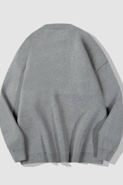 Style Core Aesthetics, New Style Trends Gesture Print Knitted Sweater