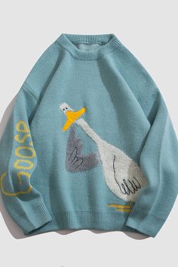 Style Core Aesthetics, New Style Trends Goose Knitted Sweater