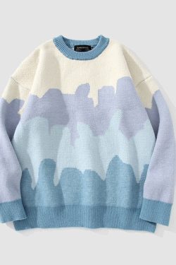 Style Core Aesthetics, New Style Trends Gradient Camouflage Striped Sweater