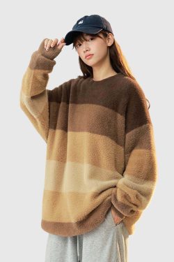 Style Core Aesthetics, New Style Trends Gradient Stripe Sweater