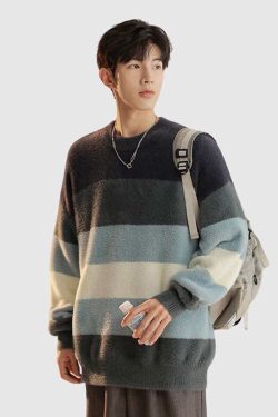 Style Core Aesthetics, New Style Trends Gradient Stripe Sweater