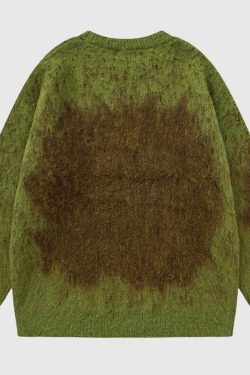 Style Core Aesthetics, New Style Trends Gradient Tie-Dye Fluffy Sweater