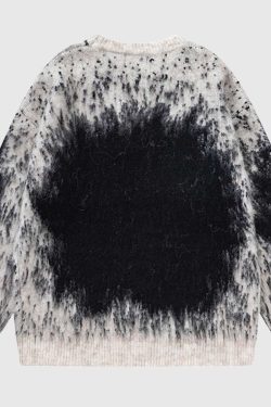 Style Core Aesthetics, New Style Trends Gradient Tie-Dye Fluffy Sweater