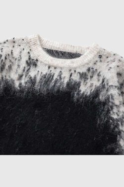 Style Core Aesthetics, New Style Trends Gradient Tie-Dye Fluffy Sweater