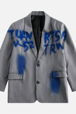 Style Core Aesthetics, New Style Trends Graffiti-Inspired Vintage Blazer