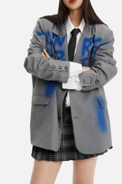 Style Core Aesthetics, New Style Trends Graffiti-Inspired Vintage Blazer