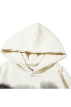 Style Core Aesthetics, New Style Trends Graffiti Line Person Pattern Printed Hoodies