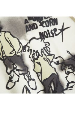 Style Core Aesthetics, New Style Trends Graffiti Line Person Pattern Printed Hoodies