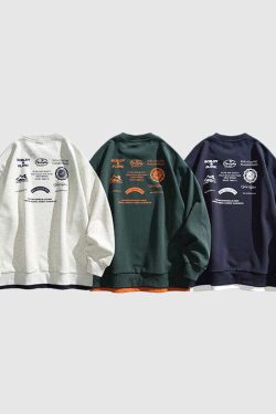 Style Core Aesthetics, New Style Trends Graphic Cityboy Pullover