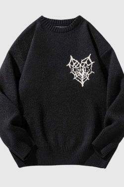 Style Core Aesthetics, New Style Trends Graphic Embroidered  Sweater