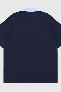 Style Core Aesthetics, New Style Trends Graphic Polo Shirt with Name Tag