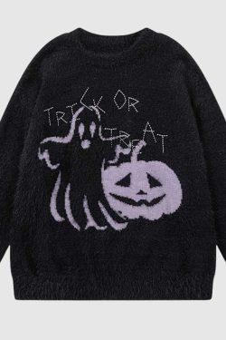 Style Core Aesthetics, New Style Trends Halloween Ghost Knit Sweater