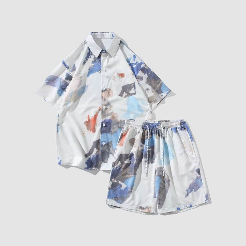 Style Core Aesthetics, New Style Trends Hawaiian Graffiti Print Set Style Core Aesthetics, New Style Trends Hawaiian Graffiti Print Set