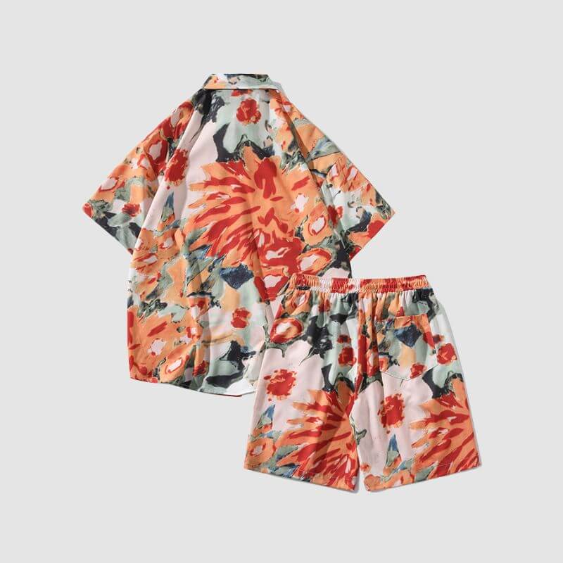 Style Core Aesthetics, New Style Trends Hawaiian Graffiti Print Set Style Core Aesthetics, New Style Trends Hawaiian Graffiti Print Set