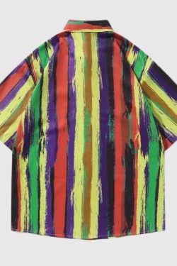 Style Core Aesthetics, New Style Trends Hawaiian Stripe Shirts