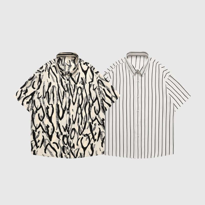 Style Core Aesthetics, New Style Trends Hawaiian Striped Shirt Style Core Aesthetics, New Style Trends Hawaiian Striped Shirt