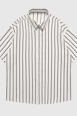 Style Core Aesthetics, New Style Trends Hawaiian Striped Shirt