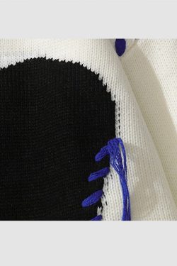 Style Core Aesthetics, New Style Trends Heart Patch Embroidery Print Sweater