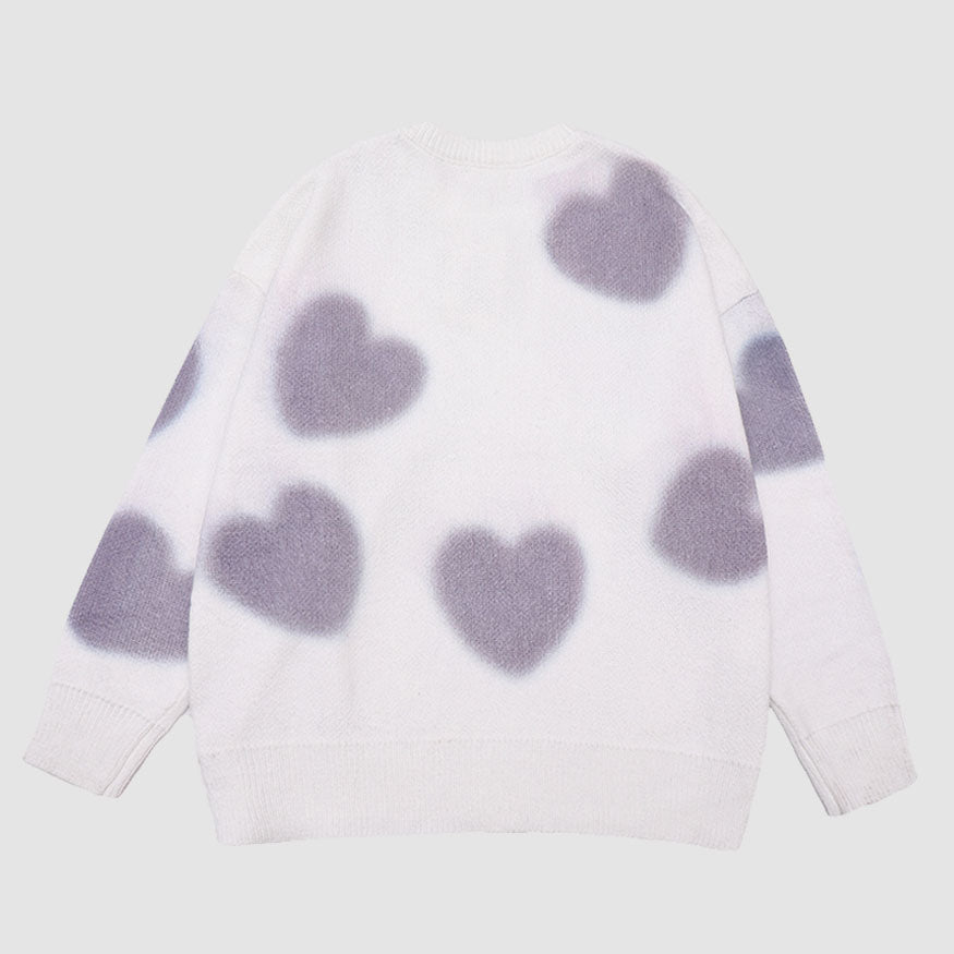Style Core Aesthetics, New Style Trends Heart Pattern Jacquard Sweater Style Core Aesthetics, New Style Trends Heart Pattern Jacquard Sweater