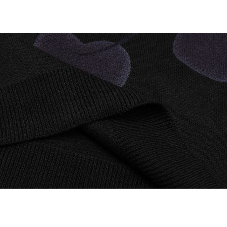 Style Core Aesthetics, New Style Trends Heart Pattern Jacquard Sweater Style Core Aesthetics, New Style Trends Heart Pattern Jacquard Sweater