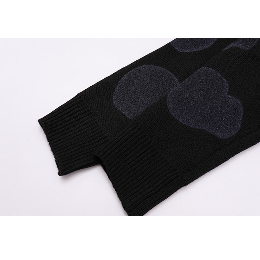 Style Core Aesthetics, New Style Trends Heart Pattern Jacquard Sweater Style Core Aesthetics, New Style Trends Heart Pattern Jacquard Sweater