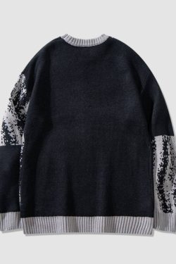 Style Core Aesthetics, New Style Trends Heart Pattern String Stitching Sweater