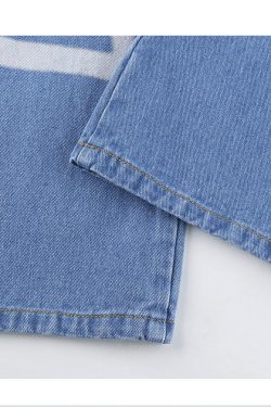 Style Core Aesthetics, New Style Trends Heart-Shaped Graffiti Jeans