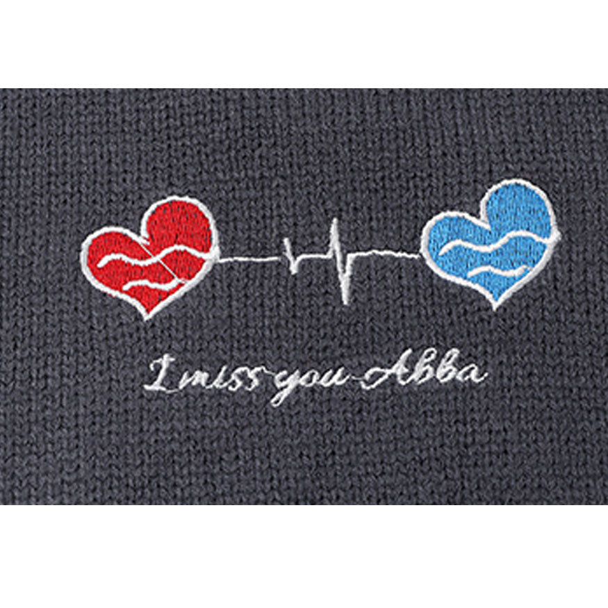 Style Core Aesthetics, New Style Trends Heartbeat Embroidered Turtleneck Sweater Style Core Aesthetics, New Style Trends Heartbeat Embroidered Turtleneck Sweater