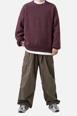 Style Core Aesthetics, New Style Trends Heavy Weight Texture Knit Pullover