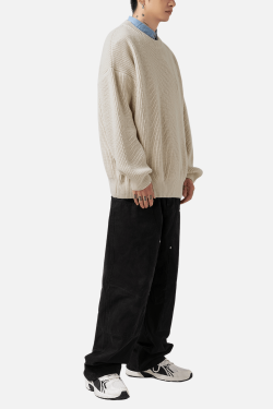 Style Core Aesthetics, New Style Trends Heavy Weight Texture Knit Pullover