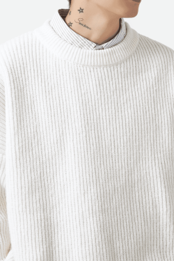 Style Core Aesthetics, New Style Trends Heavy Weight Texture Knit Pullover