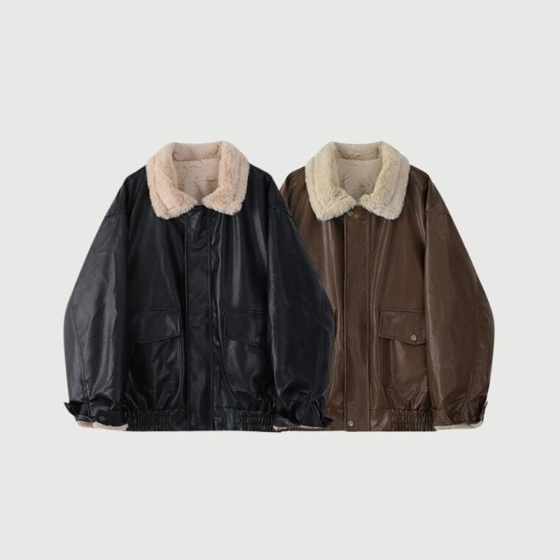 Style Core Aesthetics, New Style Trends Heavyweight Zip-Up Vintage Motorcycle Leather Coat Style Core Aesthetics, New Style Trends Heavyweight Zip-Up Vintage Motorcycle Leather Coat