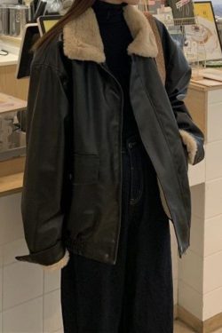 Style Core Aesthetics, New Style Trends Heavyweight Zip-Up Vintage Motorcycle Leather Coat