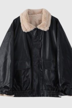 Style Core Aesthetics, New Style Trends Heavyweight Zip-Up Vintage Motorcycle Leather Coat