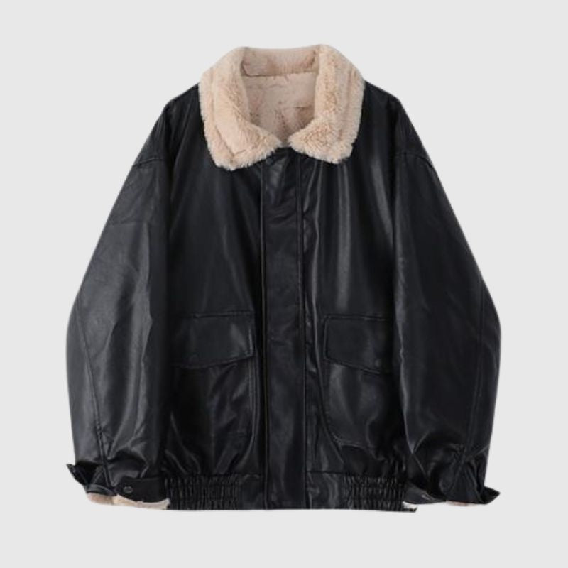 Style Core Aesthetics, New Style Trends Heavyweight Zip-Up Vintage Motorcycle Leather Coat Style Core Aesthetics, New Style Trends Heavyweight Zip-Up Vintage Motorcycle Leather Coat