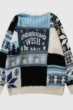 Style Core Aesthetics, New Style Trends High Street Vintage Loose Christmas Sweater