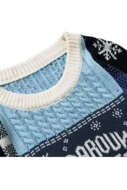 Style Core Aesthetics, New Style Trends High Street Vintage Loose Christmas Sweater