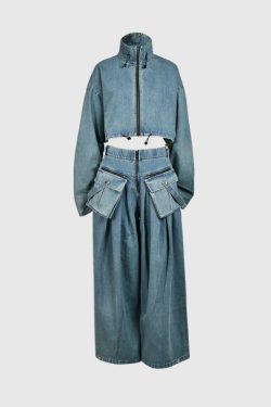 Style Core Aesthetics, New Style Trends High Waist Denim Set