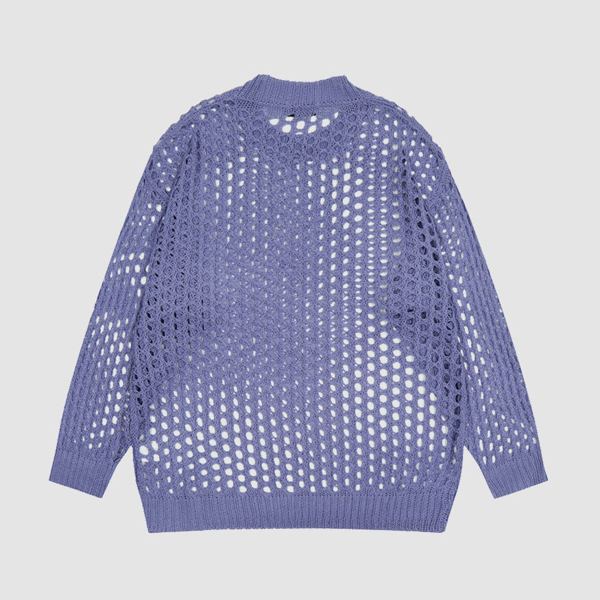 Style Core Aesthetics, New Style Trends Hollow Out Knit Sweater Style Core Aesthetics, New Style Trends Hollow Out Knit Sweater